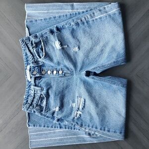 Altar'd State Mica Denim Cropped Wide Leg Jeans